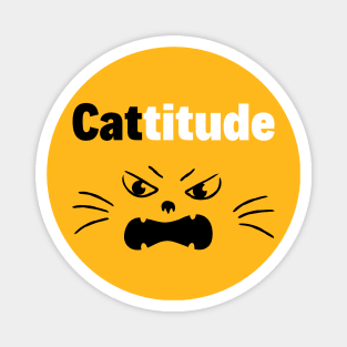 Moody Cat With A Cattitude Magnet